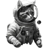 A cute astronaut cat