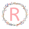 Customizable Monogram flower wreath R