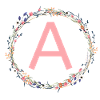 Customizable Monogram Flower Wreath A