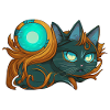Black cat wizard - Felin kitten