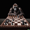 Ape playing Chess