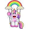 Einhorn Wolken Regenbogen 