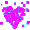 Pink pixel herz