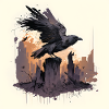 LineArt Raven
