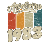 1983 Birthday Awesome since Retro