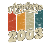 2003 Anniversaire génial depuis Retro