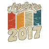 2017 Birthday Awesome since Retro