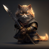 Cat Samurai with Sword