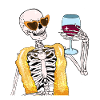 Boujee Aesthetic Skeleton Wine Bougie