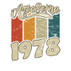1978 Anniversaire génial depuis Retro