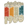 1960 Birthday Awesome since Retro
