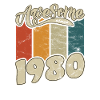 1980 Birthday Awesome since Retro