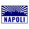 Napoli Skyline Blue Stamp
