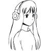 Manga Girl Headphones