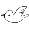Symbole volant d’ailes d’oiseau d’animal