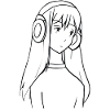 Casque Fille Manga Anime