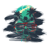Skull & Palm Trees