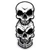 double crane -metal - halloween