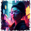 Punk hacker in high-tech cyberspace