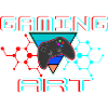 Neon Gaming Art: Controller & Hex Grid