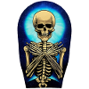 Skeleton style acrylic paint - skateboard