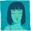 Baiser en bleu