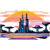 Futuristic landscape