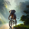 Elephant on bike