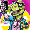 Dinosaur Makes Selfie Gift