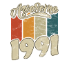 1991 Anniversaire génial depuis Retro
