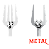 Fourchette Plastic Metal Musique