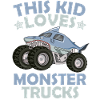 This kid loves monster trucks