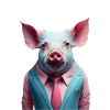 Fashionable pig