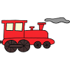 A red locomotive