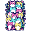 Famille de chats mignons