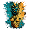 Funny pineapple fruit