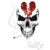 Skull mit Zigarette