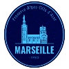 Marseille Blue Round Badge City Art
