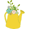 Watering can flowers