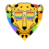 Rainbow - Cheetah with glasses