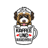 Coffee and Aussiedoodle dog