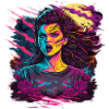 Fille zombie sombre