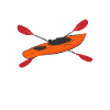 Ik kajak om de gekke kano af te branden Kajakken