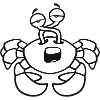Cute, planned crab