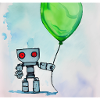 Robot with balloon