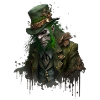 Zombie Leprechaun with top hat