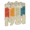 1981 Birthday Awesome since Retro