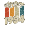 1954 Birthday Awesome since Retro