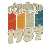 1957 Birthday Awesome since Retro