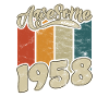 1958 Birthday Awesome since Retro